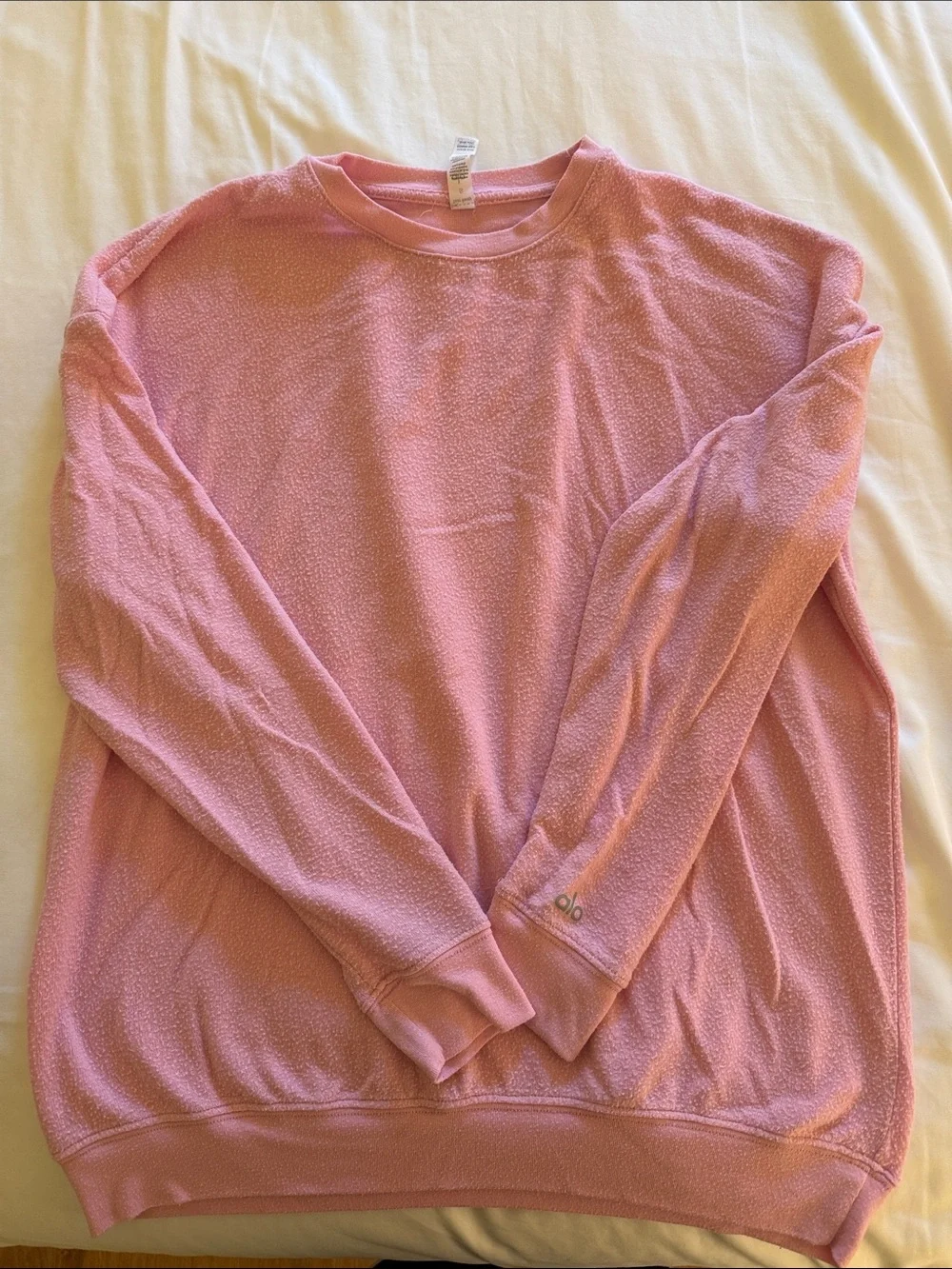ALO Yoga Light Pink Crewneck Sweatshirt